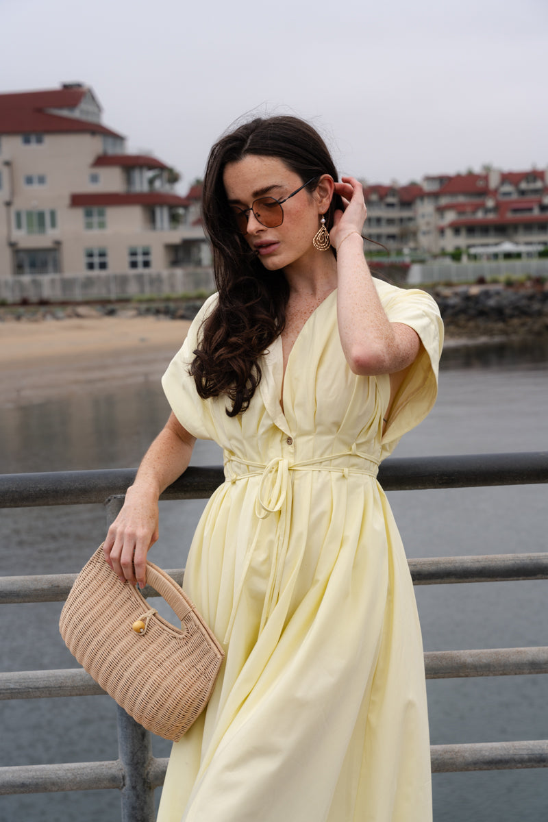 Rattan Straw Clutch Natural